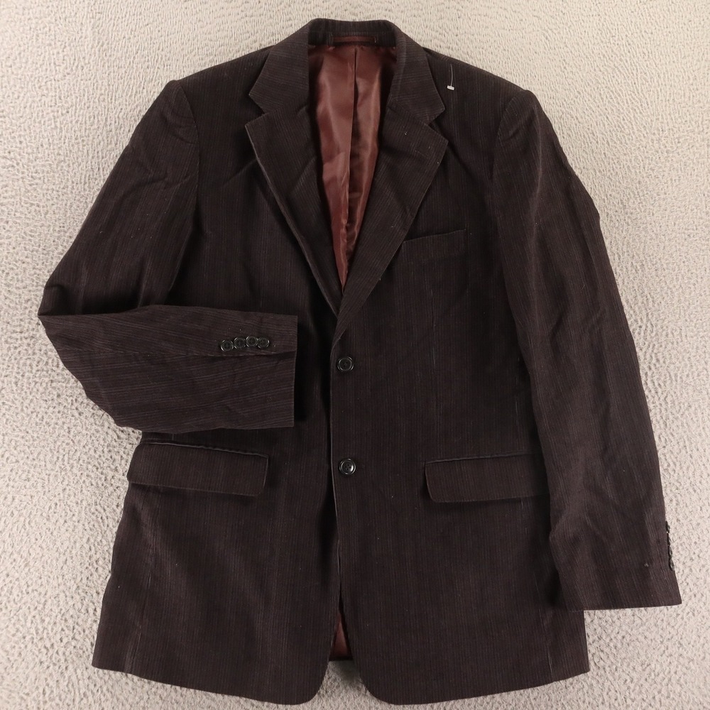 Michael Brandon Jacket L 42R Brown Corduroy 100% Cotton Blazer Sport Coat